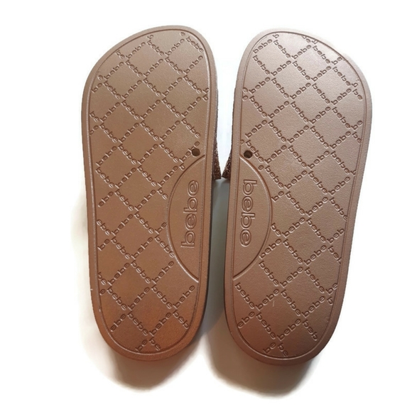 ⬇NEW! BEBE Rose Gold Embellished Slide On Sandals - Picture 5 of 5